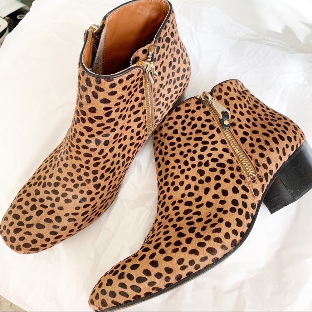 Rebecca Minkoff Cheetah Chelsea Macri Ankle Booties Size 7 1/2 - Picture 2 of 10